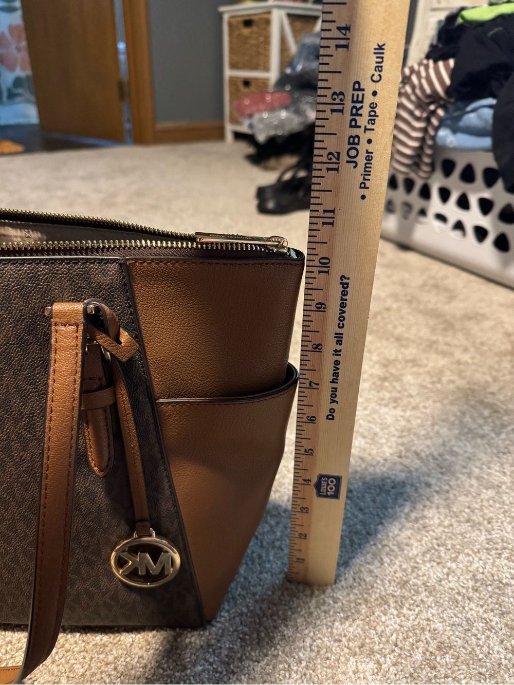 Brown Leather Two Tone Michael Kors Shoulder Bag - Picture 10 of 13